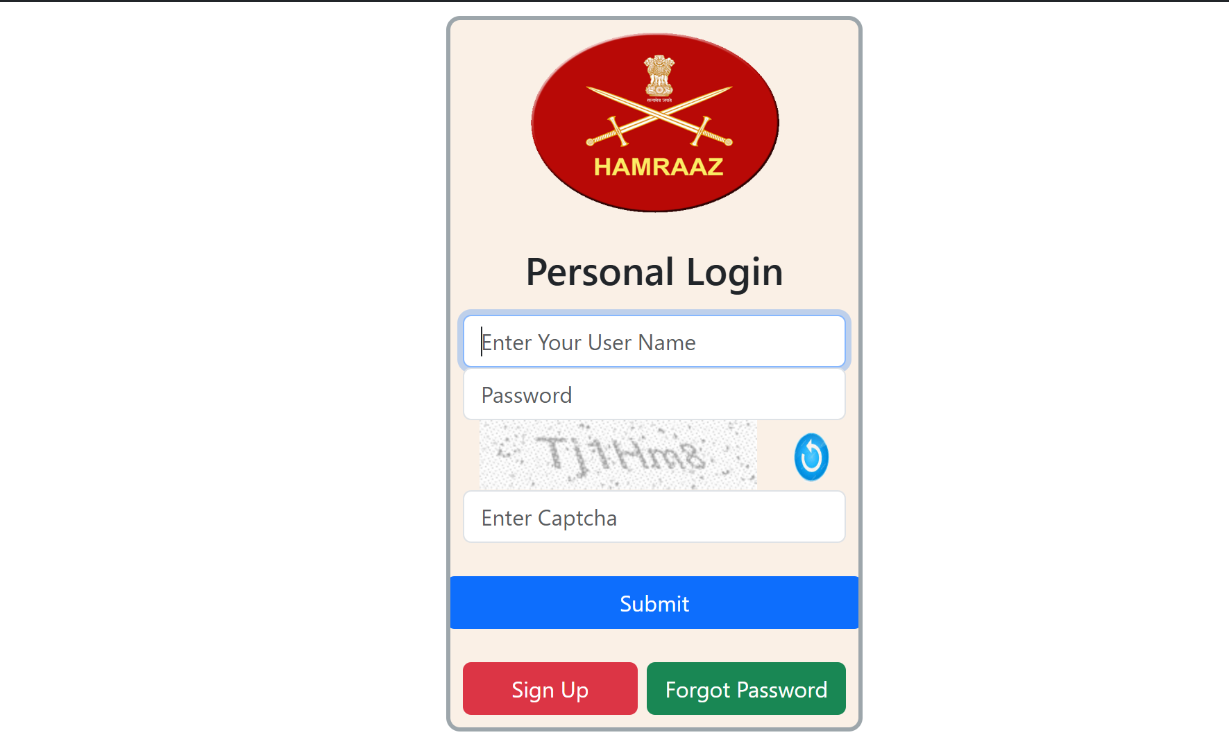 Hamraaz Personal Login