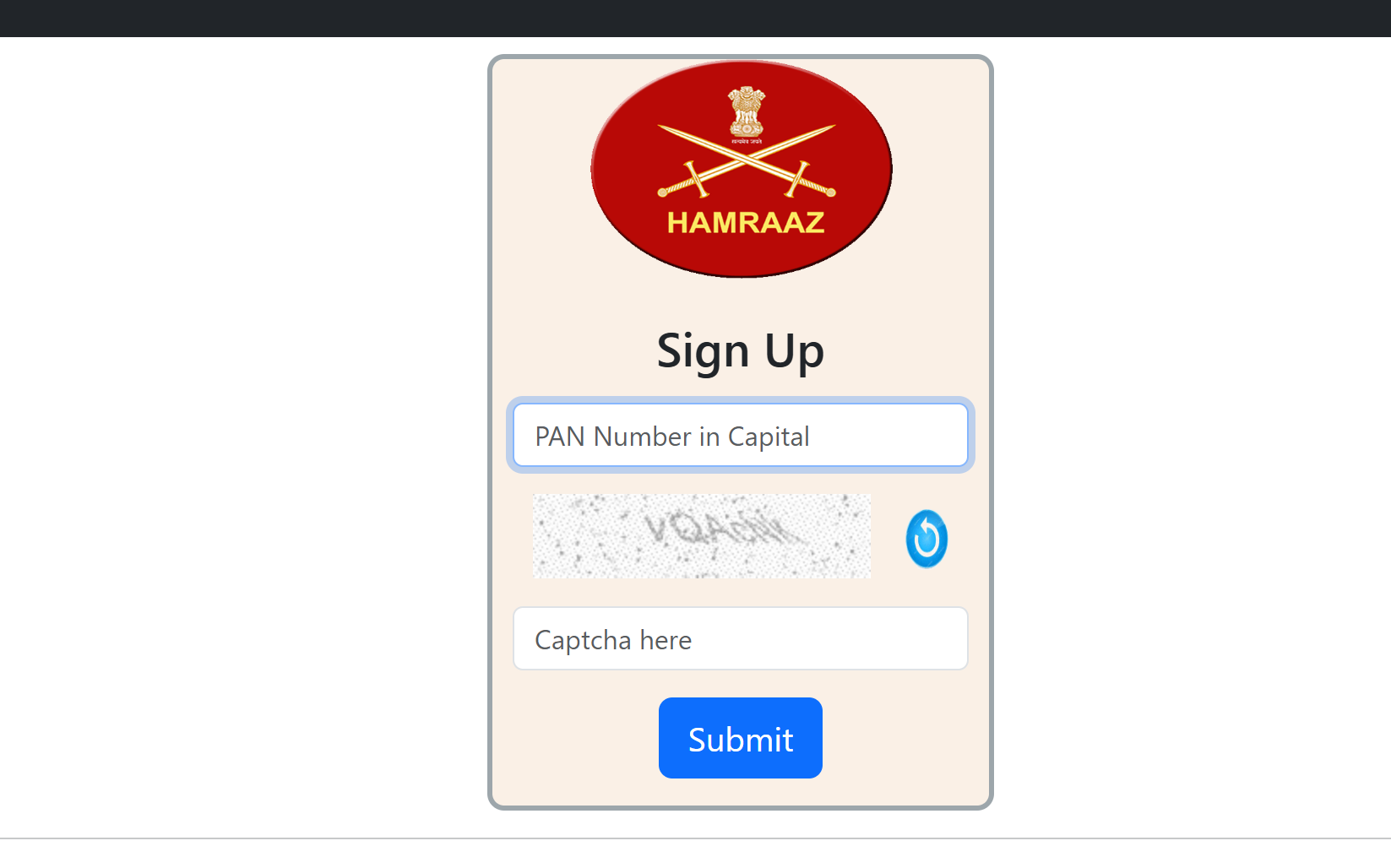 Hamraaz Sign Up
